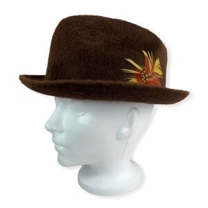 𝅺VINTAGE Biltmore Canadian Panda Feathered Fedora